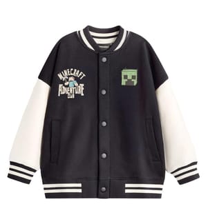 Minecraft Boys Creeper Varsity Jacket