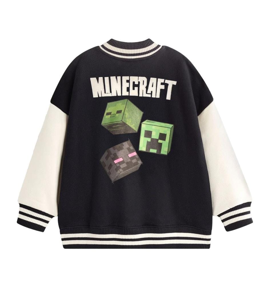 Minecraft Boys Creeper Varsity Jacket