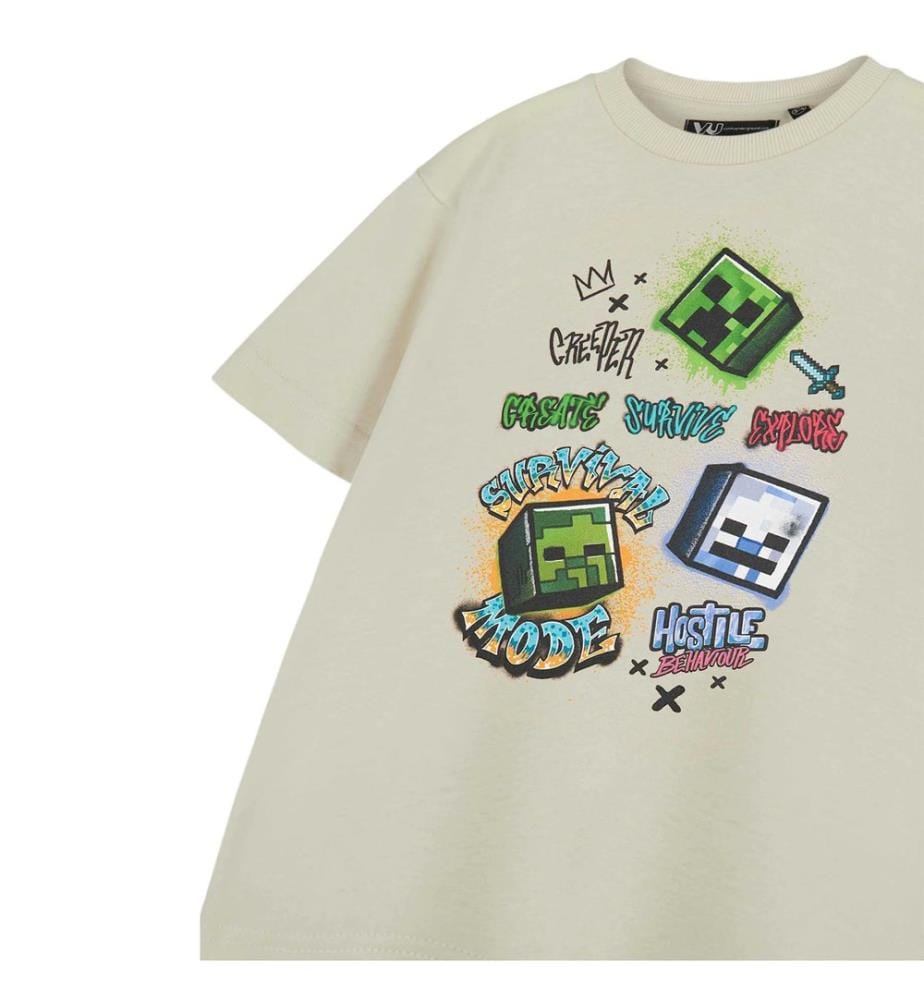 Minecraft Boys Survival Mode Short-Sleeved T-Shirt