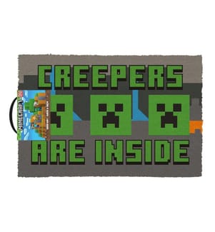 Minecraft Creepers Are Inside Coir Door Mat