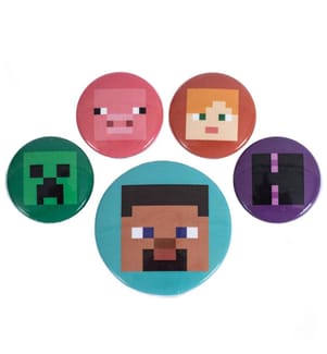 Minecraft - Schwein - Anstecker-Set Knopf
