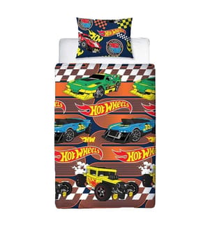 Hot Wheels - "Racer" Einzelbett Bettwäsche-Set Single