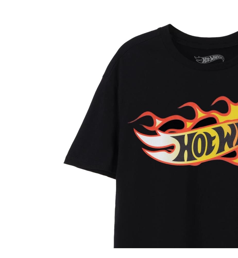 Hot Wheels Mens Flames Logo T-Shirt