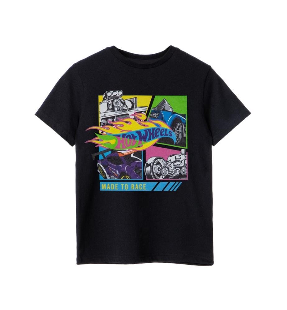 Hot Wheels Boys Made To Race Neon T-Shirt