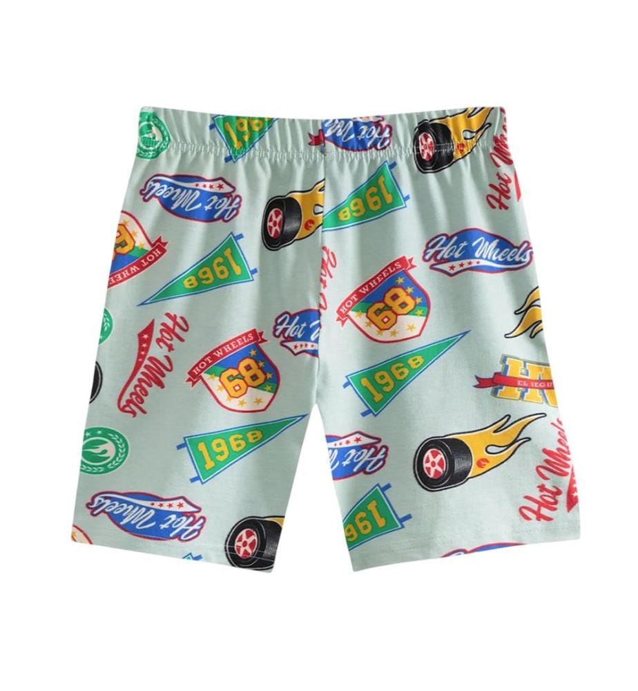Hot Wheels Boys Retro Badge Short-Sleeved Short Pyjama Set (Pack of 2)