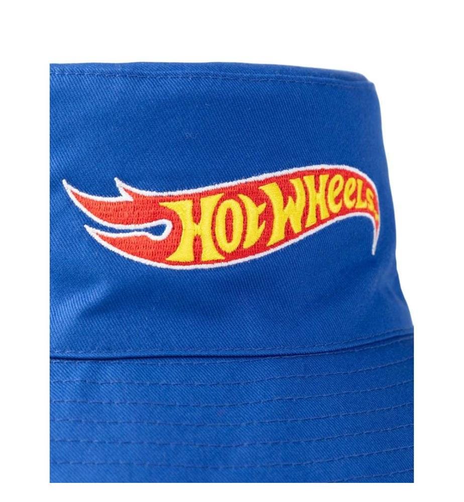 Hot Wheels Mens Checkerboard Logo Reversible Bucket Hat
