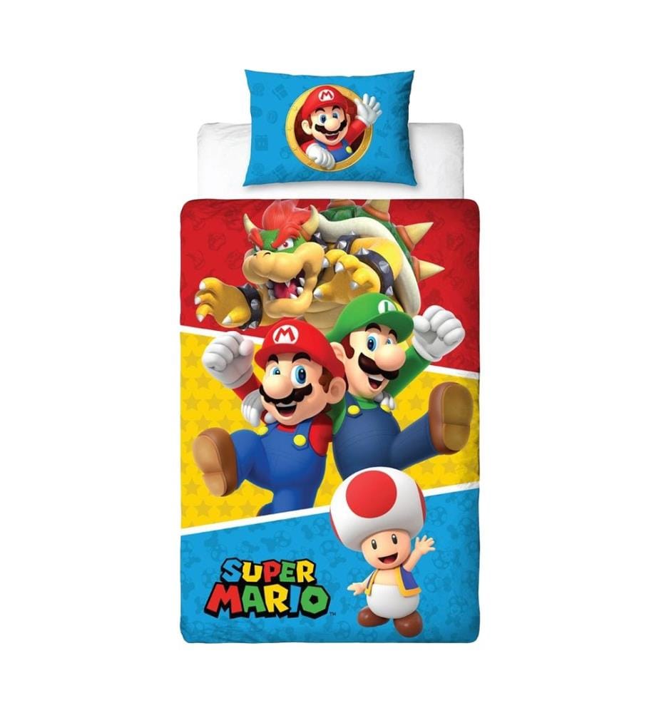 Super Mario - "Splitter" Einzelbett Bettwäsche-Set Single