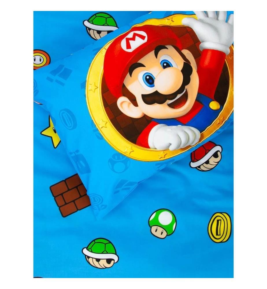Super Mario - "Splitter" Einzelbett Bettwäsche-Set Single