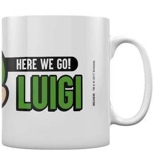 Super Mario Here We Go Luigi Mug