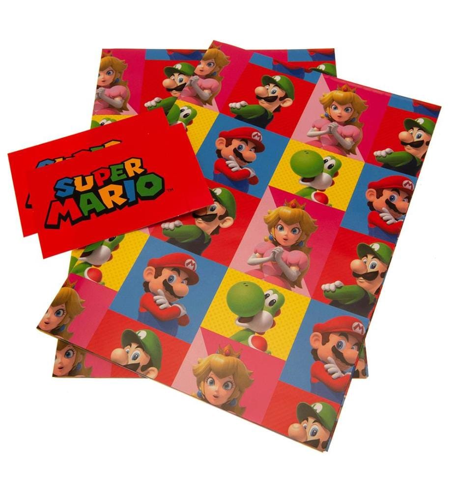 Super Mario - Figuren - Geschenkpapier 4er-Pack - Papier