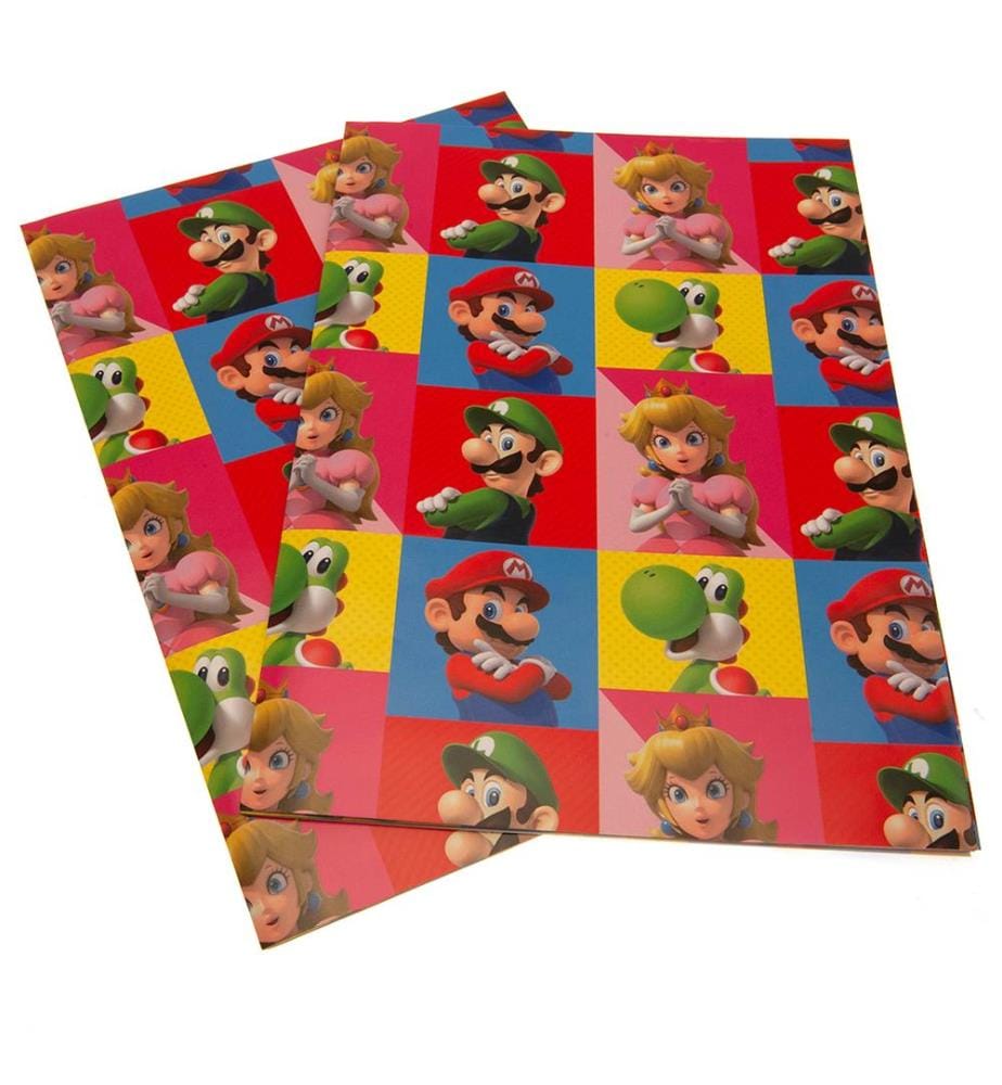 Super Mario - Figuren - Geschenkpapier 4er-Pack - Papier