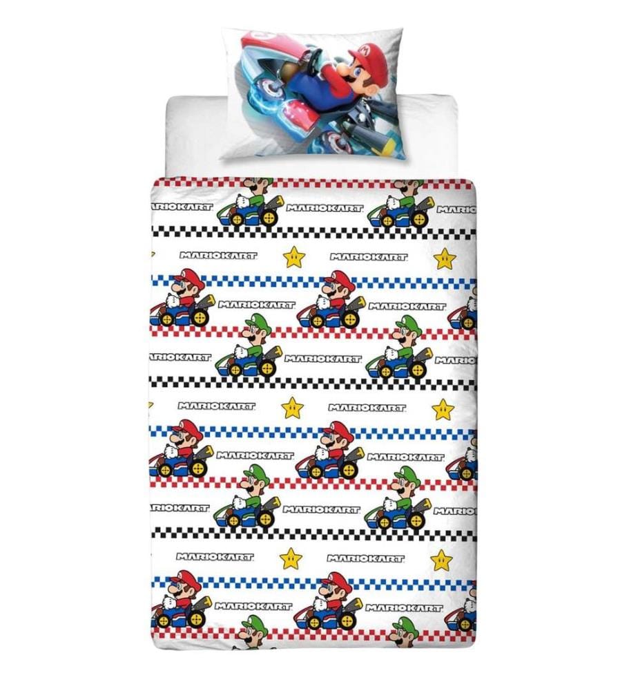 Super Mario - Rennwagen Bettwäsche, wendbar Single