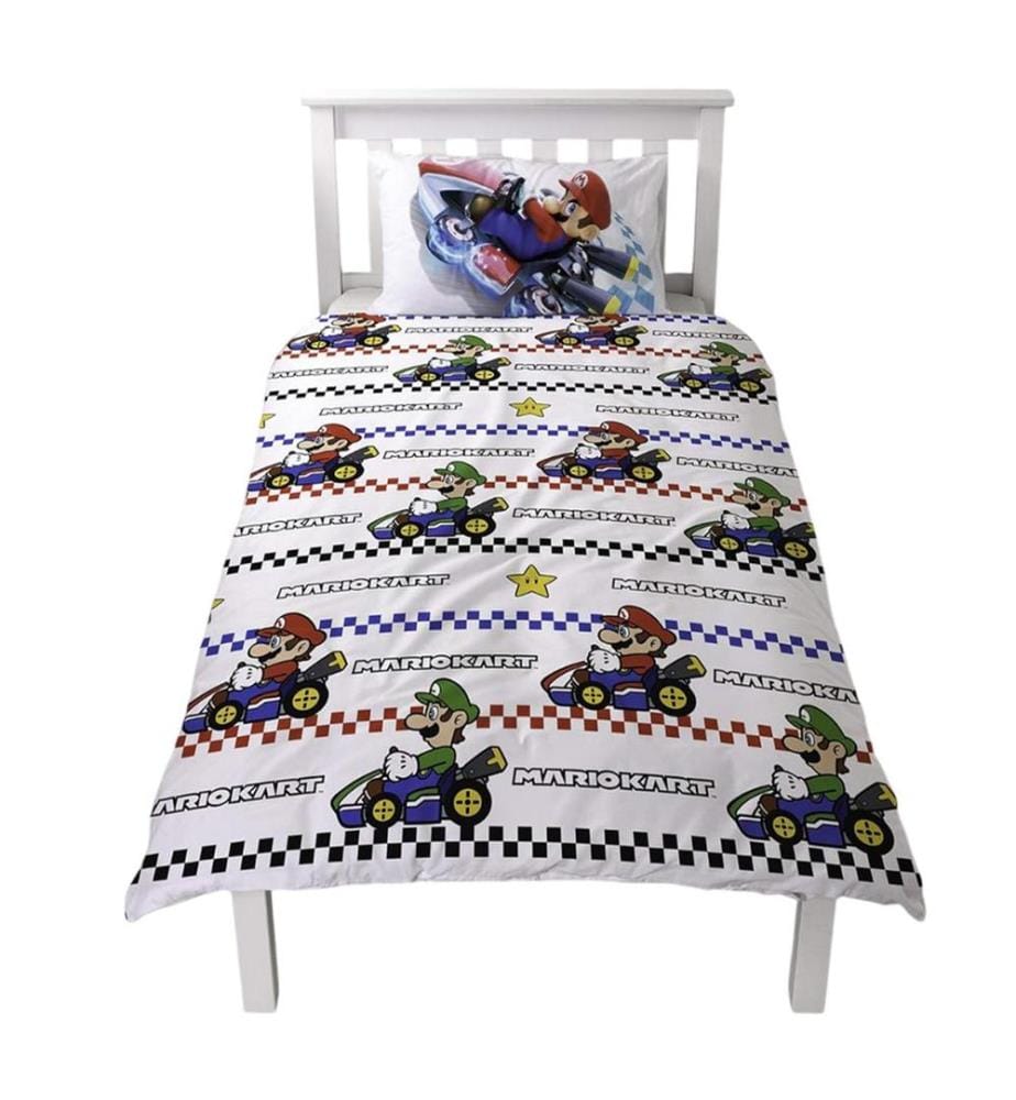 Super Mario - Rennwagen Bettwäsche, wendbar Single