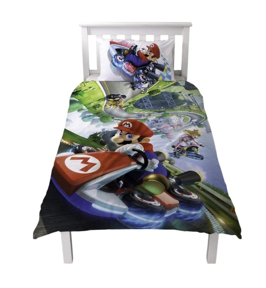 Super Mario - Rennwagen Bettwäsche, wendbar Single
