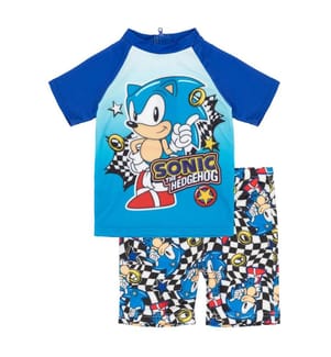Sonic The Hedgehog Boys Ring Two-Piece Swimsuit