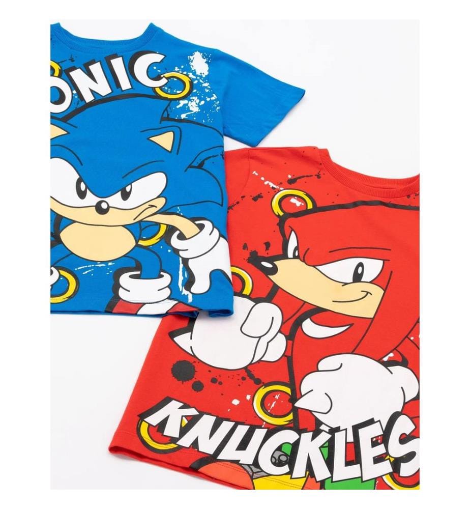 Sonic The Hedgehog Childrens/Kids Character T-Shirt (Pack of 2)