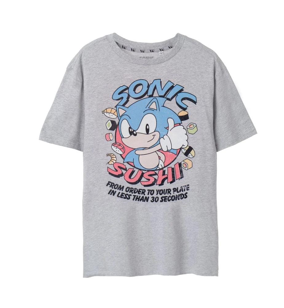 Sonic The Hedgehog Mens Sushi Short-Sleeved T-Shirt