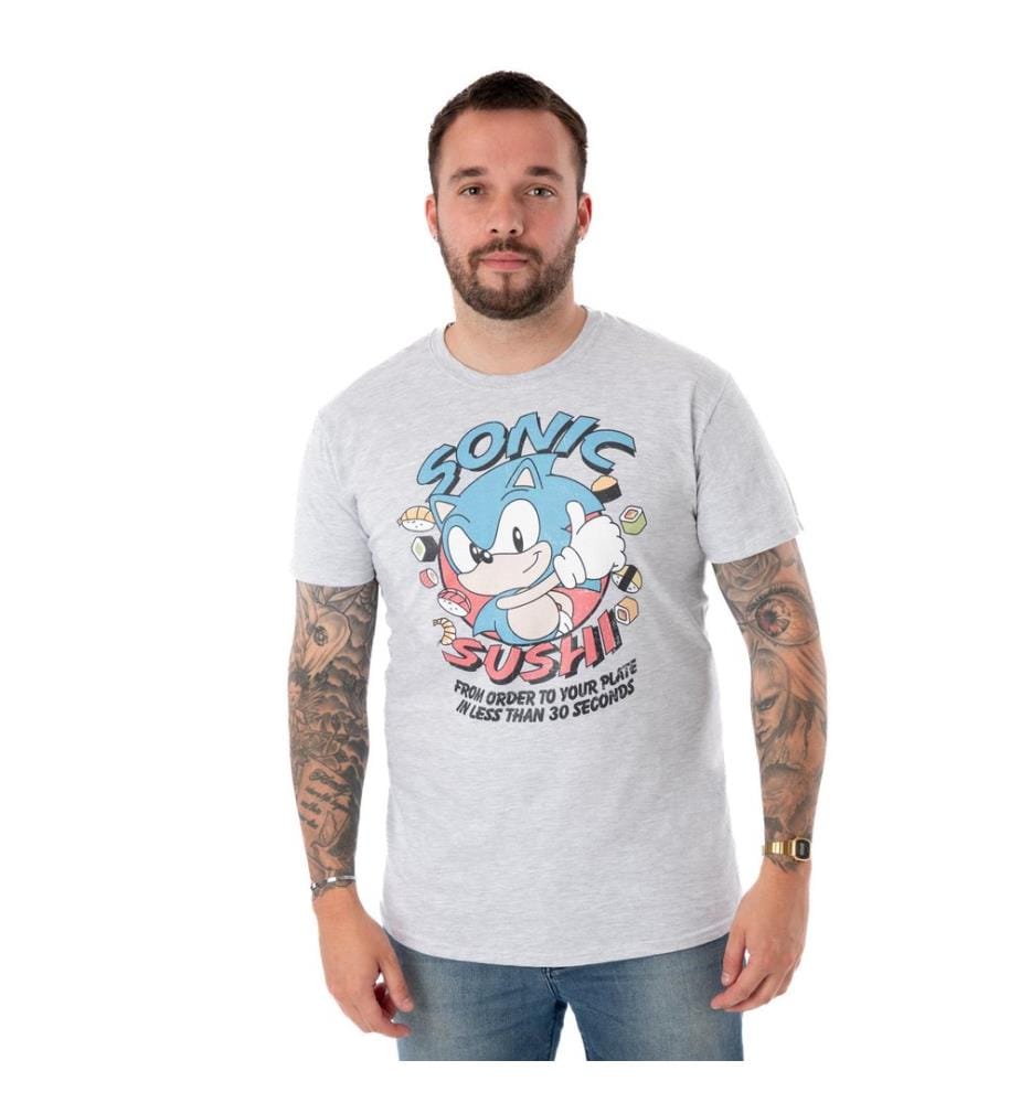 Sonic The Hedgehog Mens Sushi Short-Sleeved T-Shirt