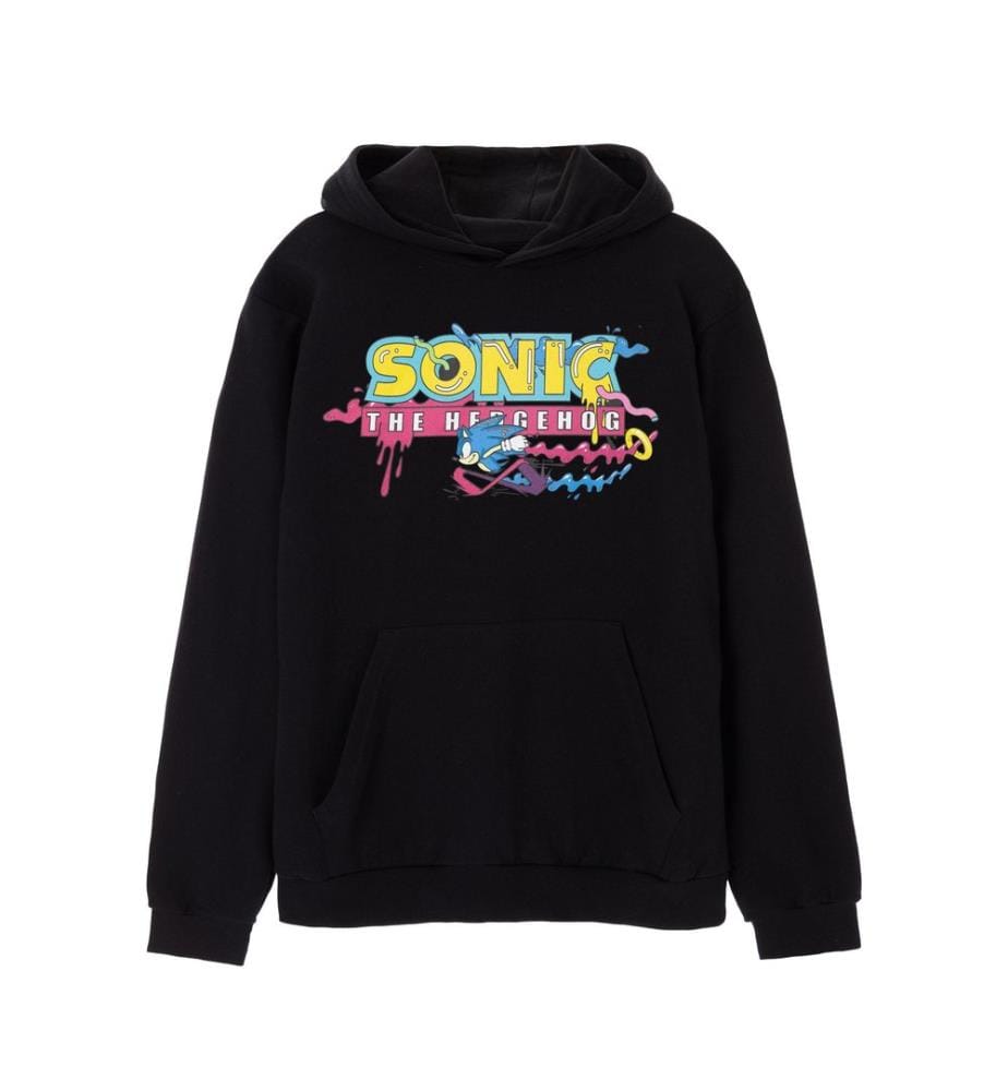 Sonic The Hedgehog Mens Psychedelic Logo Hoodie