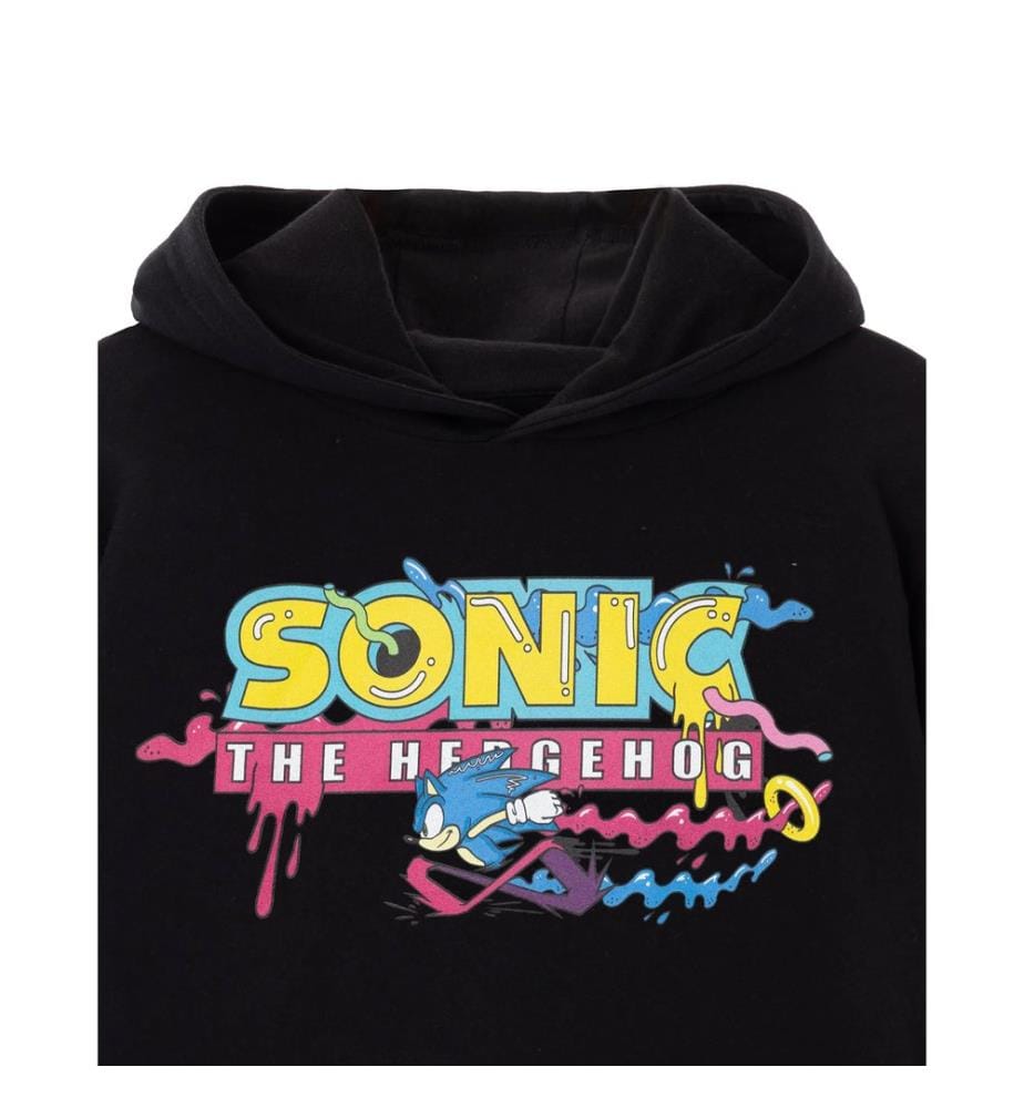 Sonic The Hedgehog Mens Psychedelic Logo Hoodie