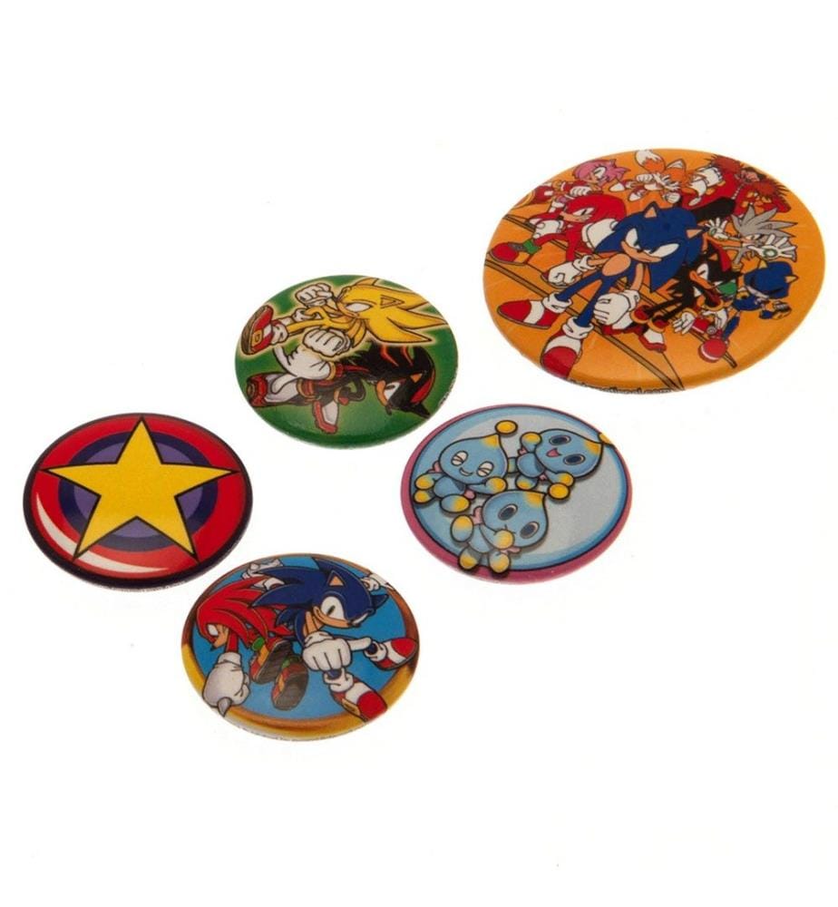 Sonic The Hedgehog - Anstecker-Set 5er-Pack