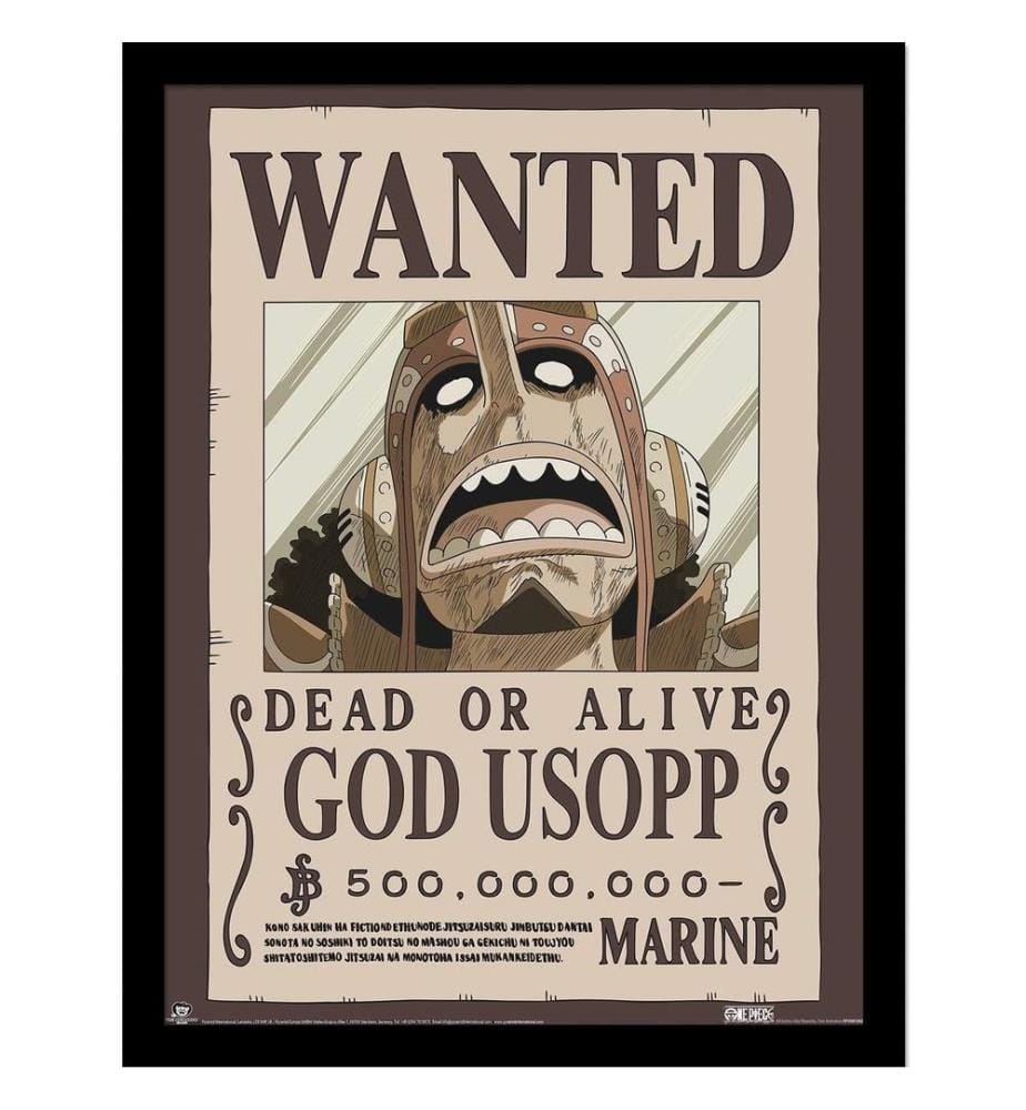 One Piece Wanted Usopp Framed Poster