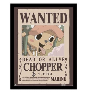 One Piece Wanted Tony Tony Chopper Framed Poster