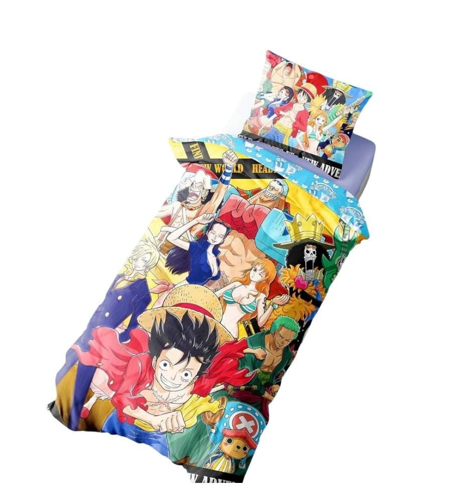 One Piece - "Straw Hat Crew" Bettwäsche, wendbar Single