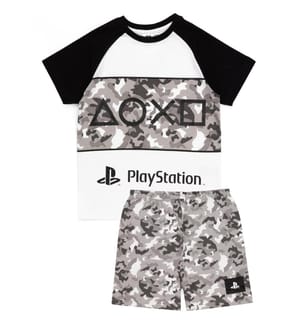 Playstation Boys Gaming Camo Short Pyjama Set