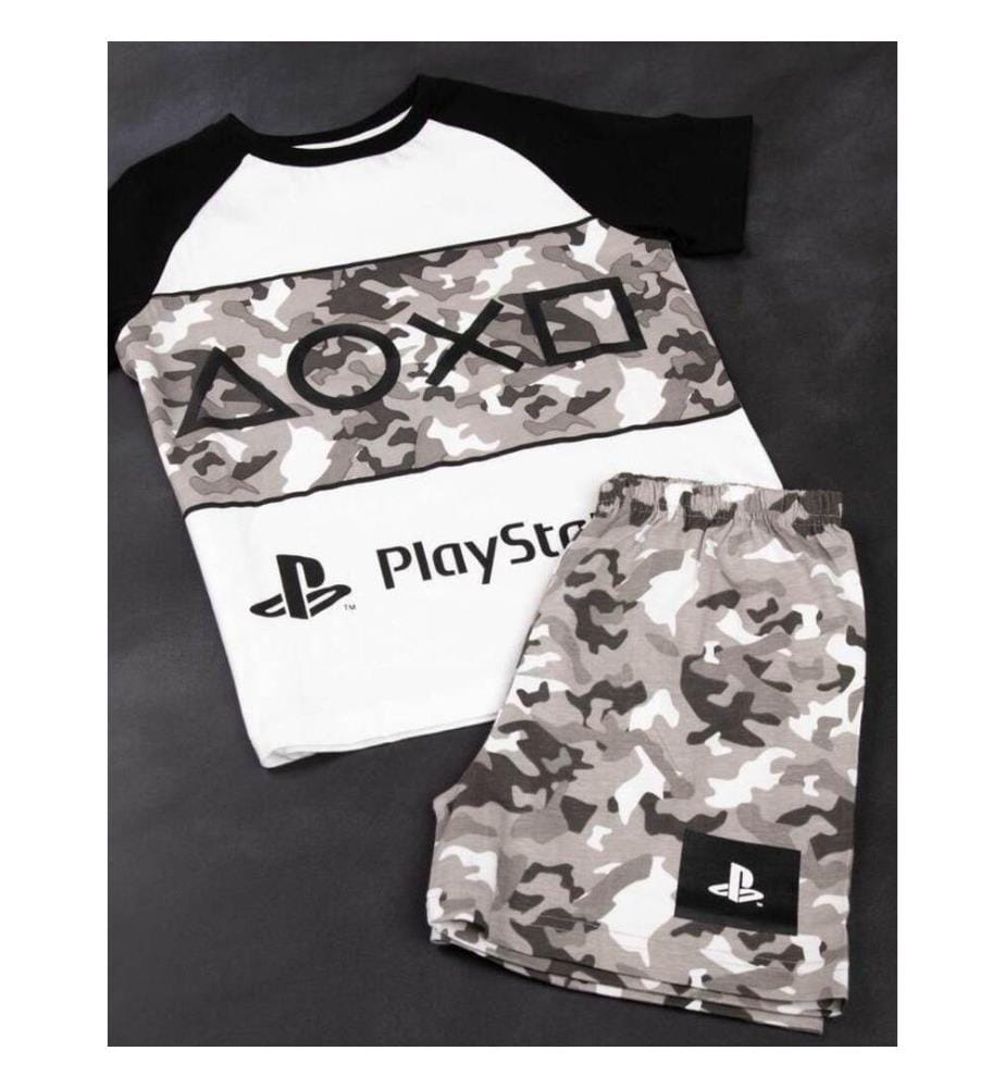 Playstation Boys Gaming Camo Short Pyjama Set
