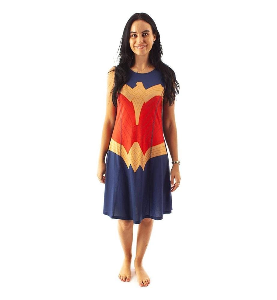 Wonder Woman Womens/Ladies Skater Costume Dress