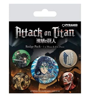 Attack on Titan - Abzeichen 5er-Pack