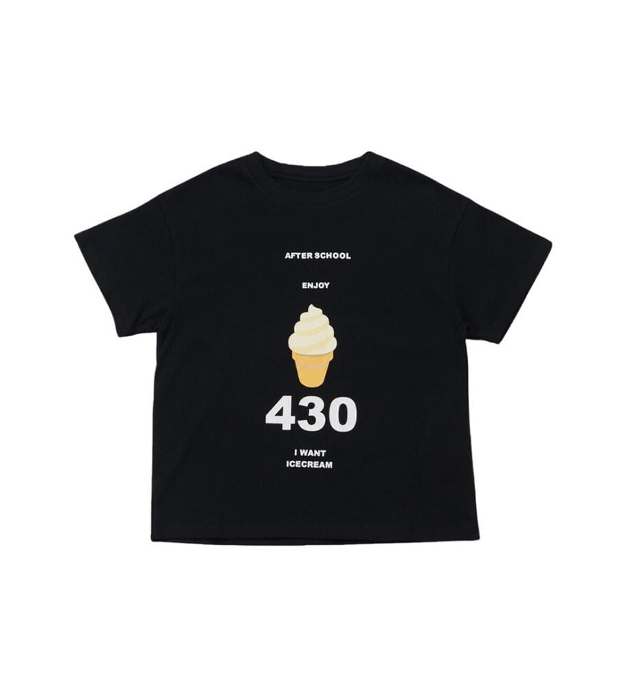 Ice Cream 430 T-Shirt mit Aufdruck – Schwarz
