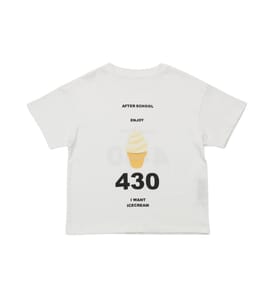 „Ice Cream 430“ T-Shirt mit Aufdruck – Weiss