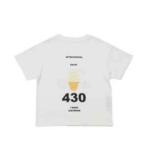 „Ice Cream 430“ T-Shirt mit Aufdruck – Weiss