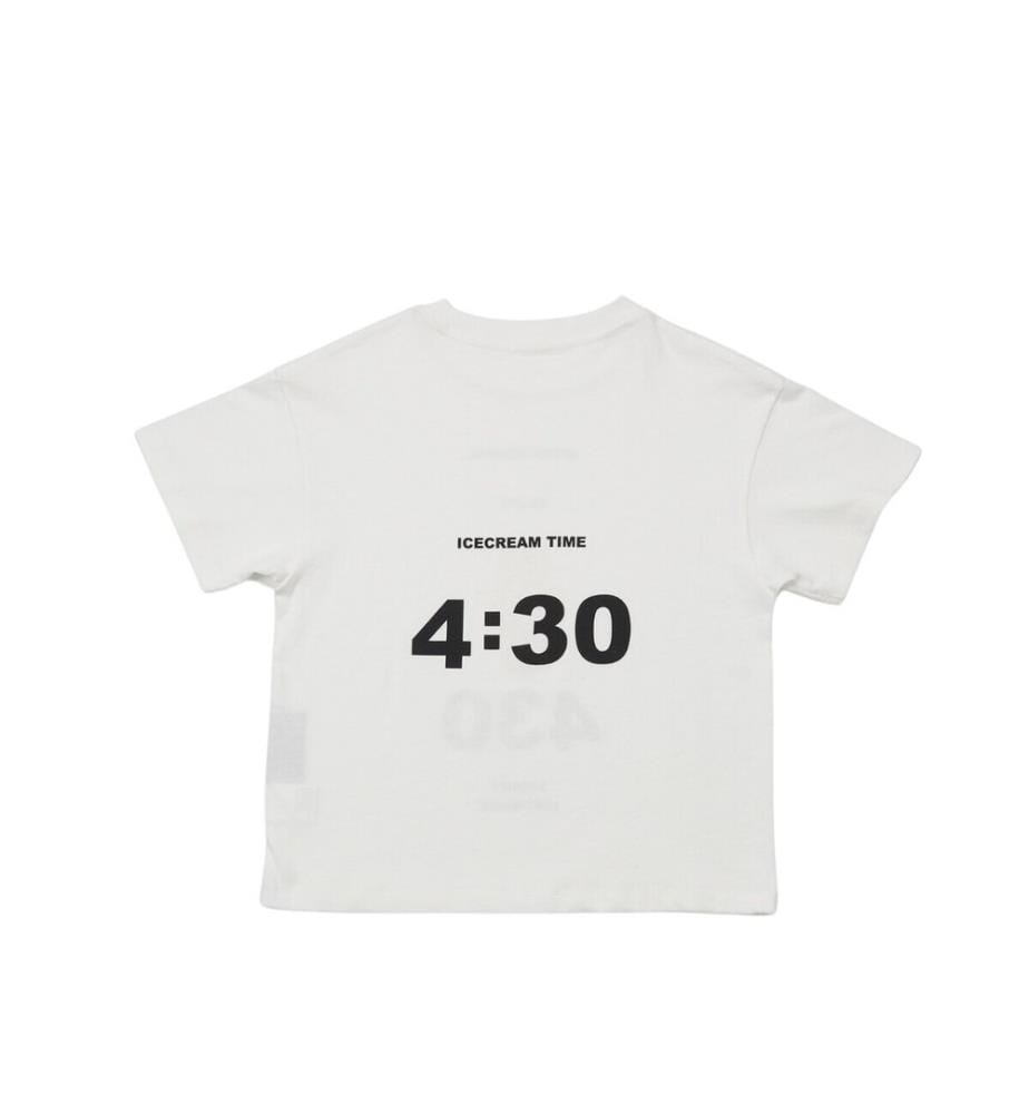 „Ice Cream 430“ T-Shirt mit Aufdruck – Weiss