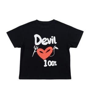 T-Shirt mit „Angel Devil“-Motiv – Schwarz