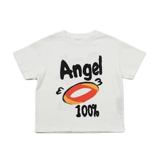 T-Shirt mit „Angel Devil“-Motiv – Weiss