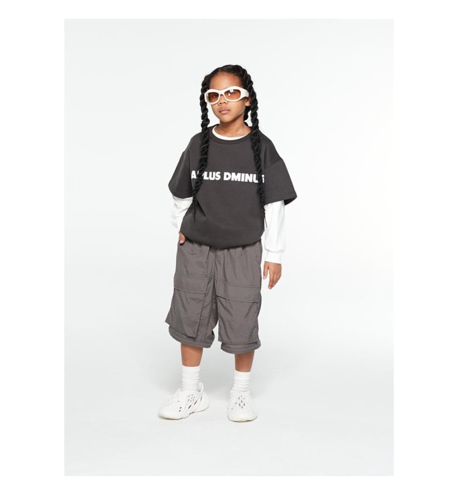 Fleece-T-Shirt mit kurzem Ärmel und Logo – Anthrazit