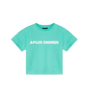 Kurzarm-T-Shirt aus Fleece mit Logo – Mint