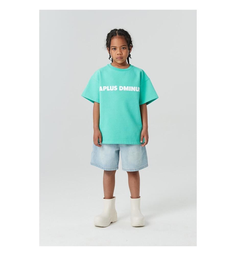 Kurzarm-T-Shirt aus Fleece mit Logo – Mint