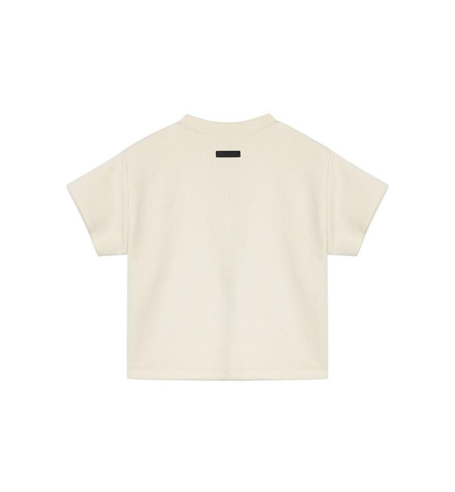 Double-Layer Zip-Up Short Sleeve Jacket - Cream
