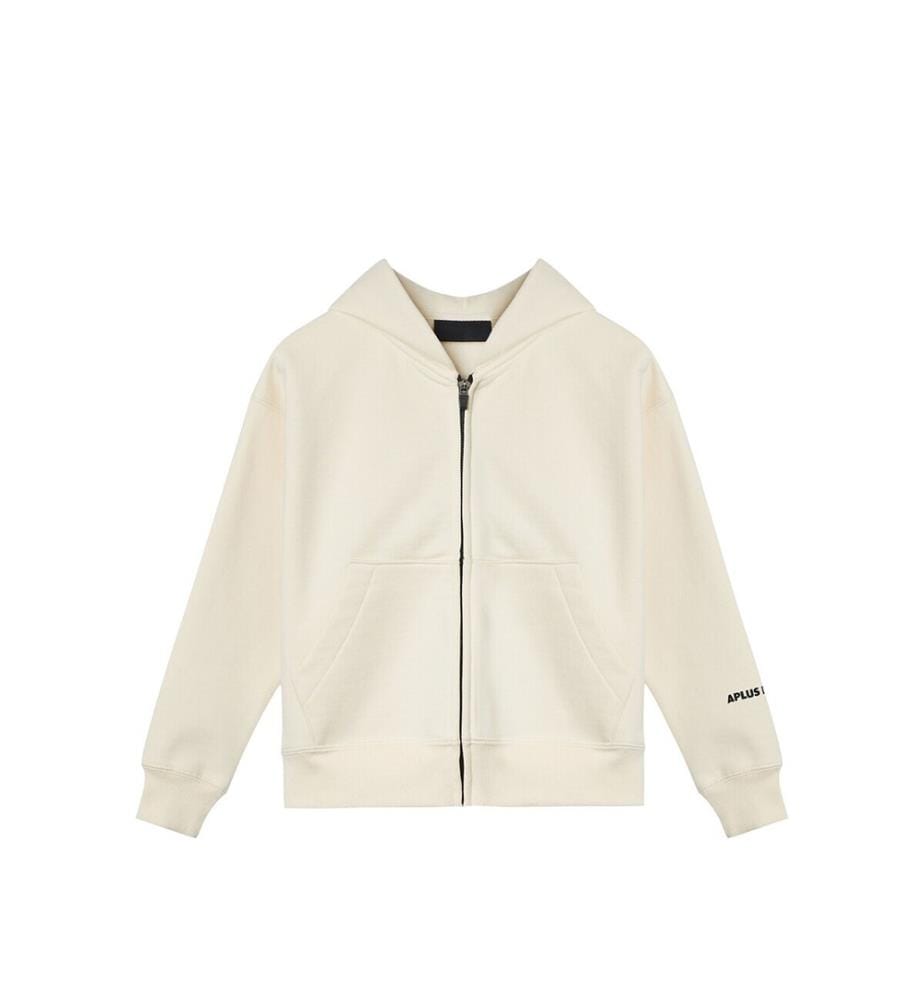 Cool Club Zip-Up Hoodie - Cream