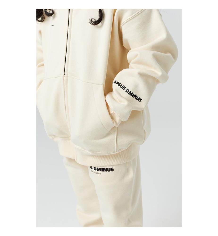 Cool Club Zip-Up Hoodie - Cream