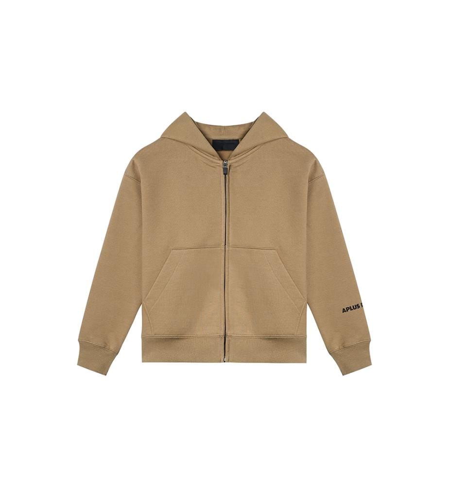 Cool Club Zip-Up Hoodie - Khaki