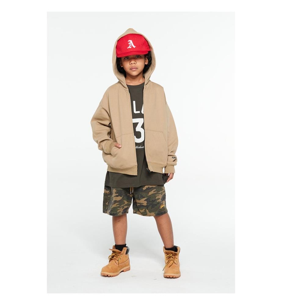 Cool Club Zip-Up Hoodie - Khaki