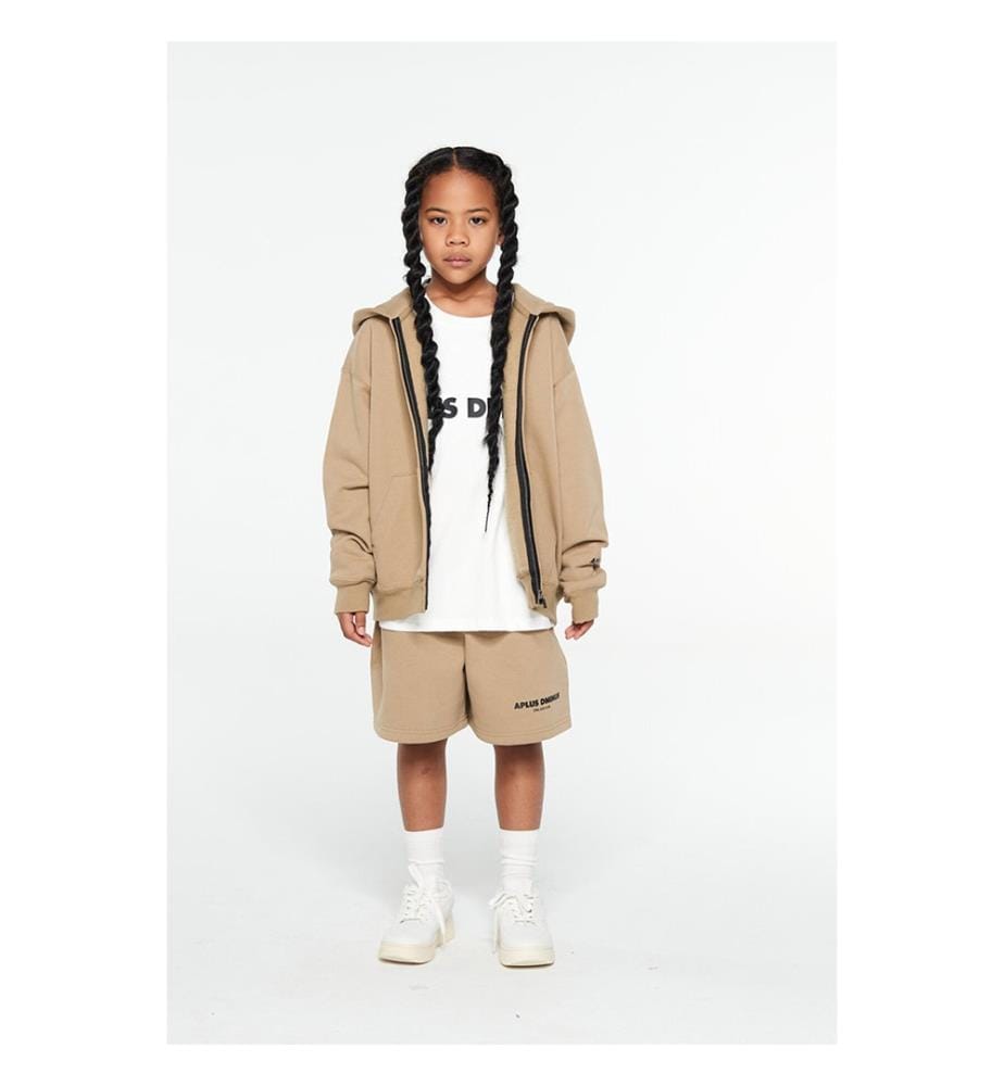 Cool Club Zip-Up Hoodie - Khaki