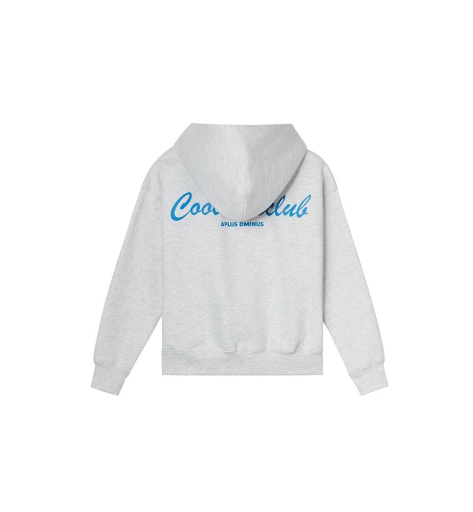 Cooler Club-Pullover mit Schriftzug-Logo und Kapuze – Ash