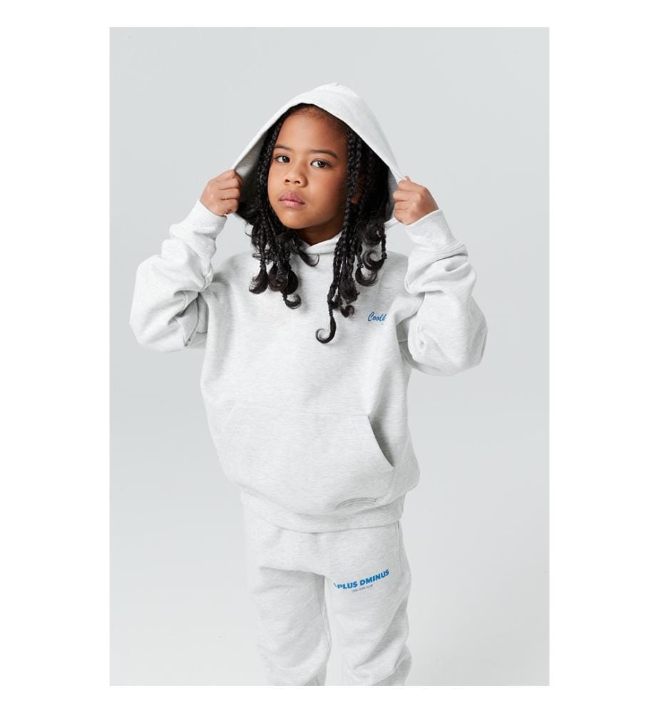 Cooler Club-Pullover mit Schriftzug-Logo und Kapuze – Ash