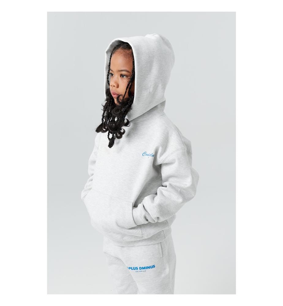 Cooler Club-Pullover mit Schriftzug-Logo und Kapuze – Ash